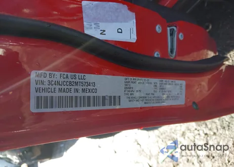 2021 Jeep Compass Limited Fwd из США, поврежденный, VIN 3C4NJCCB2MT573413